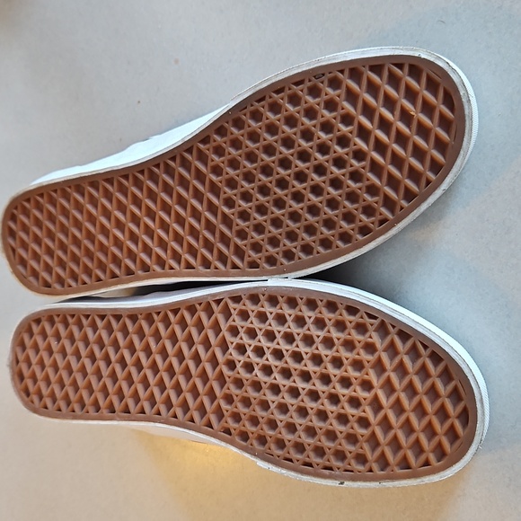 Vans Maroon Checkered Slip Ons - Picture 11 of 14